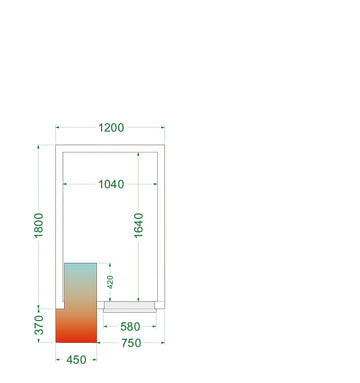 CRPF1218-Alb, 0 to 8 C, 1 usa solida cu balama W580 H1845, Ventilat, LED, 830 W