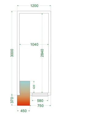 CRPF1230-Alb, 295 kg, 0 la 8, 1 usa solida cu balama W580 H1845, Ventilat, LED, 860 W