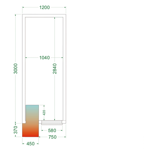 CRPF1230-Alb, 295 kg, 0 la 8, 1 usa solida cu balama W580 H1845, Ventilat, LED, 860 W