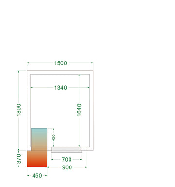 CRPF1518-Alb, 284 kg, 0 la 8, 1 usa solida cu balama W700 H1845, Ventilat, LED, 830 W
