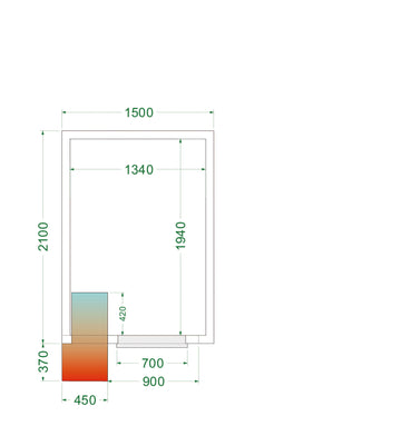 CRPF1521-Alb, 0 la 8, 1 usa solida cu balama W700 H1845, Ventilat, LED, 860 W