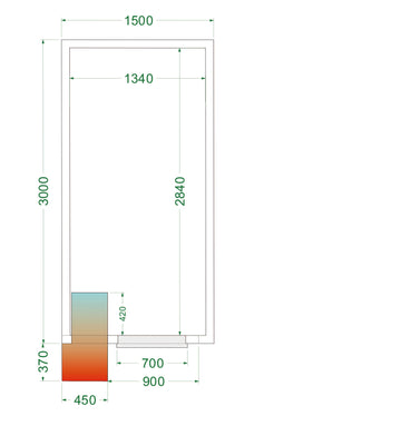 CRPF1530-Alb, 0 to 8, 1 usa solida cu balama W700 H1845, Ventilat, LED, 905 W