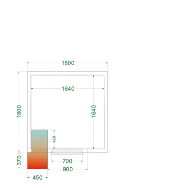 CRPF1818-Alb, 445 kg, 0 la 8, 1 usa solida cu balama W700 H1845, Ventilat, LED, 860 W
