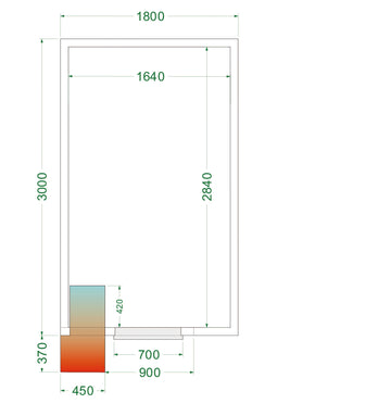 CRPF1830-Alb, 0 la 8, 1 usa solida cu balama W700 H1845, Ventilat, LED, 905