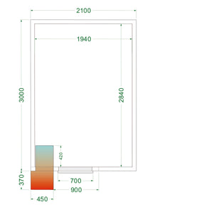 CRPF2130-Alb, 0 la 8, 1 usa solida cu balama W700 H1845, Ventilat, LED, 910