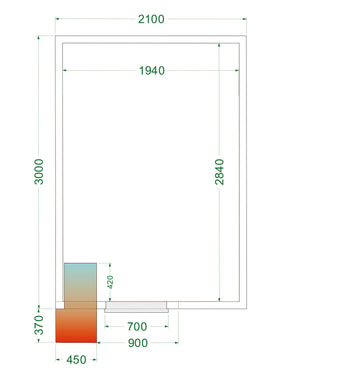CRPF2130-Alb, 0 la 8, 1 usa solida cu balama W700 H1845, Ventilat, LED, 910