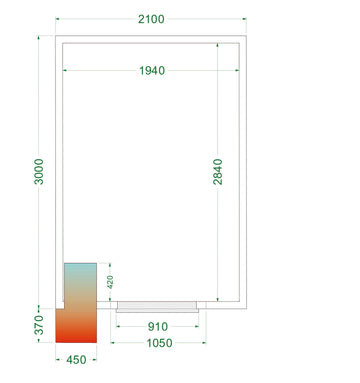 CRPF2130WD-Alb, 0 la 8, 1 usa solida cu balama, Ventilat, LED, 910 W