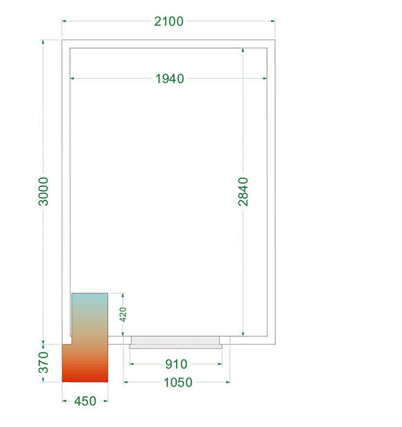 CRPF2130WD-Alb, 0 la 8, 1 usa solida cu balama, Ventilat, LED, 910 W