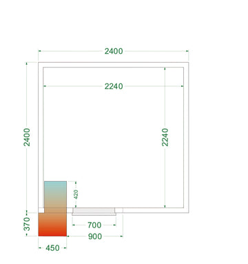 CRPF2424-Alb, 566 kg, 0 la 8, 1 usa solida cu balama W700 H1845, Ventilat, LED, 910 W