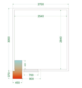 CRPF2730-Alb, 0 la 8, 1 usa solida cu balama W700 H1845, Ventilat, LED, 910 W