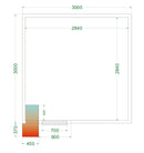 CRPF3030-Alb, 0 to 8 C, 1 usa solida cu balama W700 H1845, Ventilat, LED, 960 W