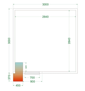 CRPF3030-Alb, 0 to 8 C, 1 usa solida cu balama W700 H1845, Ventilat, LED, 960 W