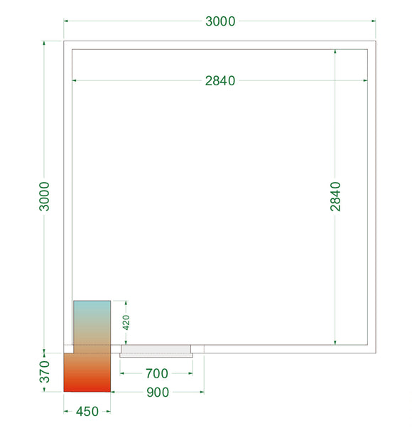 CRPF3030-Alb, 0 to 8 C, 1 usa solida cu balama W700 H1845, Ventilat, LED, 960 W