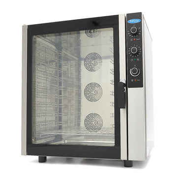 Cuptor combi steam, cap. 10 tavi (GN 11 60 x 40cm), aburi, analogic, 11.8 kW, 380V Cu acest cuptor combinat cu