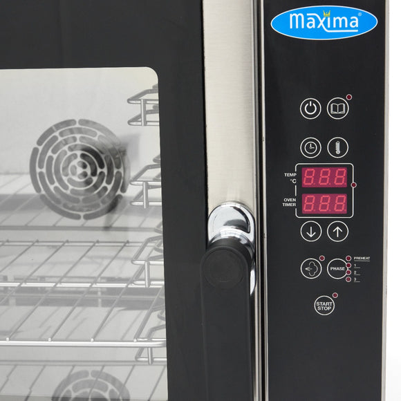 Cuptor combi steam, cap. 4 tavi (GN 11 60 x 40cm), aburi, digital, 6,5 kW, 380V