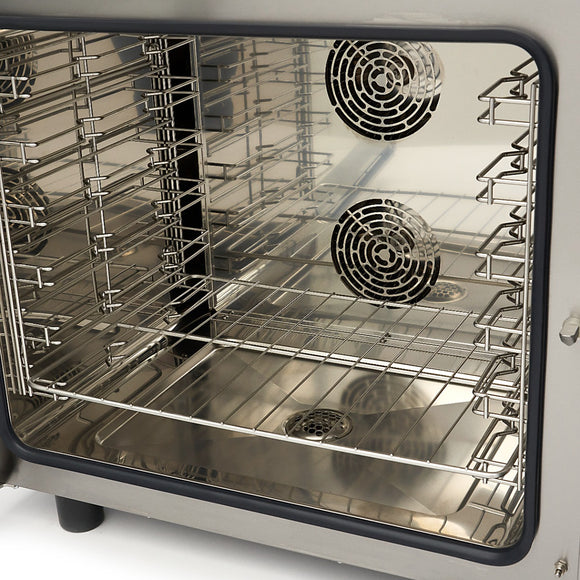 Cuptor combi steam, cap. 6 tavi (GN 11 60 x 40cm), aburi, digital, 7,9 kW, 380V Un cuptor profesional combi cu