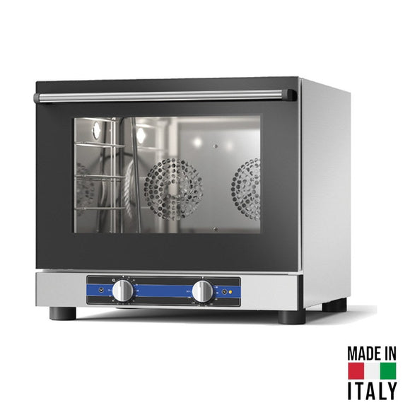 Cuptor electric pentru 4 tavi (48x34,5 cm) Tecnodom Caboto PF5004F, comanda manuala, convectie, 3,3 kW - Made in Italy