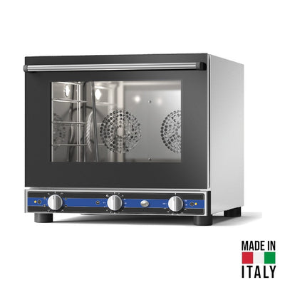 Cuptor electric pentru 4 tavi (48x34,5 cm) Tecnodom Caboto PF5004P, comanda manuala, cu grill, convectie, aburi, 3,3 kW - Made in Italy