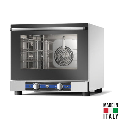 Cuptor electric pentru 4 tavi (44,2x32,5 cm / GN 2/3) Tecnodom Caboto PF6204, comanda manuala, convectie, aburi, 3,1 kW - Made in Italy