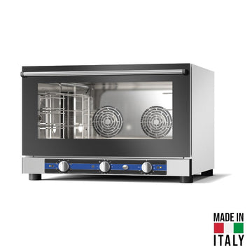Cuptor electric pentru 4 tavi (60x40 cm / GN 1/1) Tecnodom Caboto PF7504G, comanda manuala, cu grill, convectie, aburi, 6,3 kW - Made in Italy
