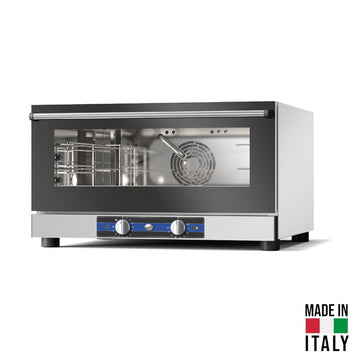 Cuptor electric pentru 3 tavi (60x40 cm / GN 1/1) Tecnodom Caboto PF8003, comanda manuala, convectie, aburi, 3,3 kW - Made in Italy