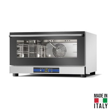 Cuptor electric pentru 3 tavi (60x40 cm / GN 1/1) Tecnodom Caboto PF8003D, digital, convectie, aburi, 3,3 kW - Made in Italy