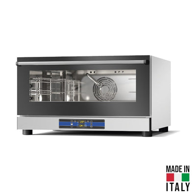 Cuptor electric pentru 3 tavi (60x40 cm / GN 1/1) Tecnodom Caboto PF8003D, digital, convectie, aburi, 3,3 kW - Made in Italy