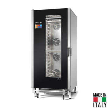 Cuptor electric pentru 16 tavi (60x40 cm) Tecnodom Explora Colombo PF7916, touch screen, convectie, aburi, 36 kW - Made in Italy