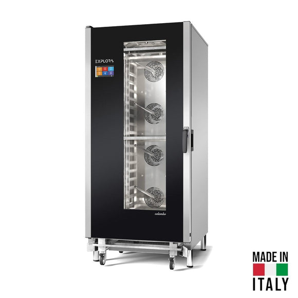 Cuptor electric pentru 20 tavi (GN 1/1) Tecnodom Explora Colombo PF7920, touch screen, convectie, aburi, 36 kW - Made in Italy