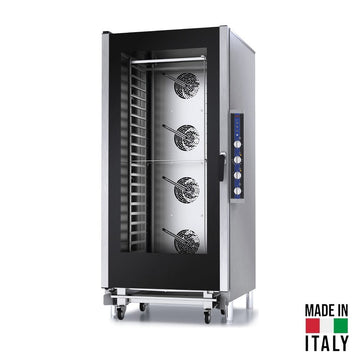 Cuptor electric pentru 20 tavi (GN 1/1) Tecnodom Galilei Plus PF7720, comanda hibrida, convectie, aburi, 36 kW - Made in Italy