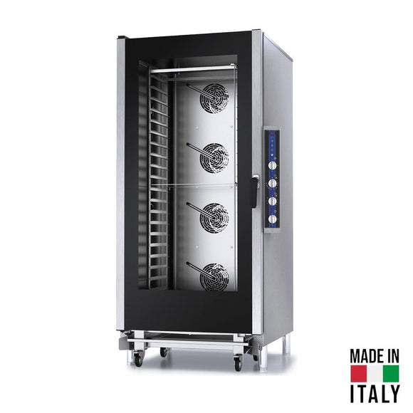 Cuptor electric pentru 20 tavi (GN 1/1) Tecnodom Galilei Plus PF7720, comanda hibrida, convectie, aburi, 36 kW - Made in Italy