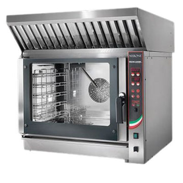 Cuptor electric 5 tavi (GN 11 sau 60x40 cm) comenzi digitale, cu abur, cu hota,6,45 kW
