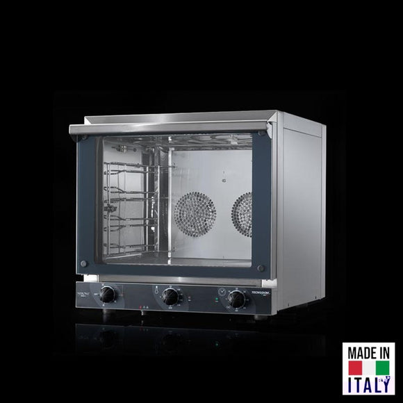 Cuptor electric pentru 4 tavi (435x350 mm) Tecnodom Nerone 595 Grill, comanda mecanica, convectie si grill, 3,15 kW - Made in Italy