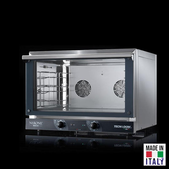 Cuptor electric pentru 4 tavi (60x40 cm) Tecnodom Nerone 600 PLUS 4T, comanda mecanica, convectie, 5,4 kW - Made in Italy