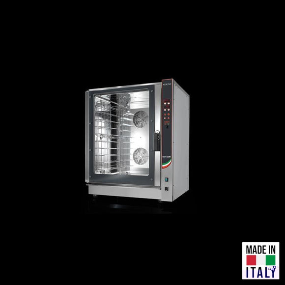 Cuptor electric pentru 10 tavi (60x40 cm / GN 1/1) Tecnodom Nerone CL Digital, comanda digitala, convectie, abur, 12,7 kW - Made in Italy