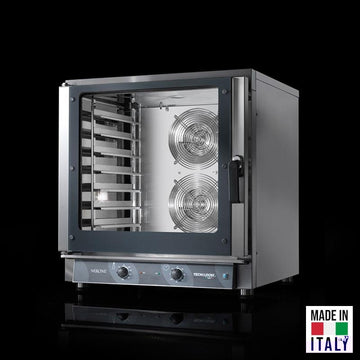 Cuptor electric pentru 6 tavi (60x40 cm / GN 1/1) Tecnodom Nerone MID, comanda mecanica, convectie, 7,65 kW - Made in Italy