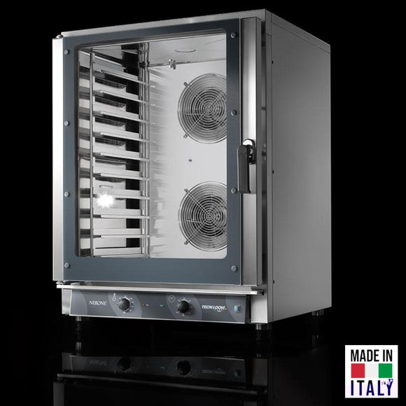 Cuptor electric pentru 7 tavi (60x40 cm / GN 1/1) Tecnodom Nerone MID, comanda mecanica, convectie, 10,7 kW - Made in Italy