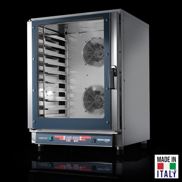 Cuptor electric pentru 10 tavi (60x40 cm / GN 1/1) Tecnodom Nerone MID Digital, comanda digitala, convectie, sonda la cuore, 12,7 kW - Made in Italy