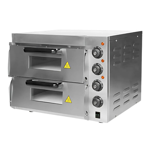 Cuptor pizza paine cu 2 camere de 40x40xH12 cm, alimentare 230 V, putere 3kW