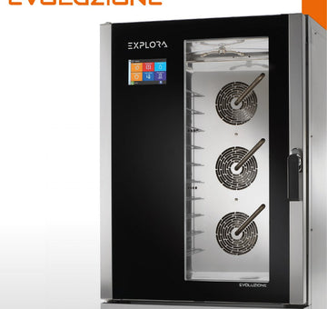 Cuptor Tecnodom Explora Evoluzione PF7910 cu 10 tavi, vedere frontala cu ecran tactil