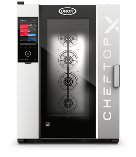 Cuptor UNOX pentru bucatarie CHEFTOP-X 10 tavi GN 21 alimentare pe gaz, comenzi touch screen cu display 16