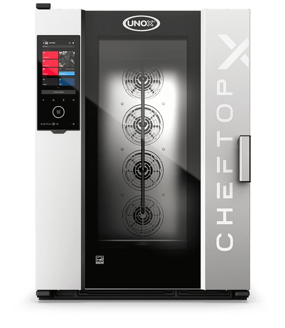 Cuptor UNOX pentru bucatarie CHEFTOP-X 10 tavi GN 21 alimentare pe gaz, comenzi touch screen cu display 16