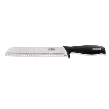 Cutit zimtat pentru paine lama 20 cm, inox, maner cauciuc Cutit pentru transat cu lama