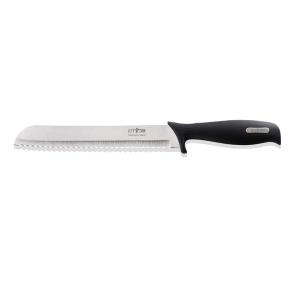 Cutit zimtat pentru paine lama 20 cm, inox, maner cauciuc Cutit pentru transat cu lama