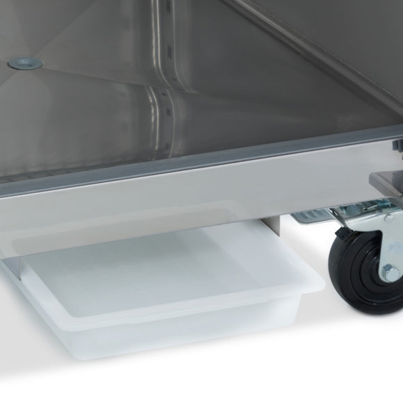 Dulap de congelare inox pentru 10 tavi patiserie (60x40 cm) -10C -20C, racire ventilata, 800 Litri, cu roti