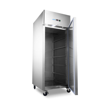 Dulap de congelare inox pentru 10 tavi patiserie (60x40 cm) -10C -20C, racire ventilata, 800 Litri, cu roti