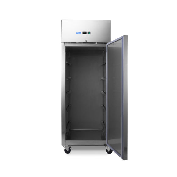 Dulap de congelare inox pentru 10 tavi patiserie (60x40 cm) -10C -20C, racire ventilata, 800 Litri, cu roti