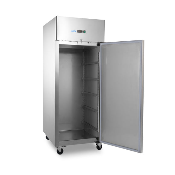 Dulap de congelare inox pentru 10 tavi patiserie (60x40 cm) -10C -20C, racire ventilata, 800 Litri, cu roti