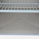 Dulap de congelare inox cu usa sticla, -18C -22C, racire ventilata, 3 polite GN 21, 600 Litri, cu roti