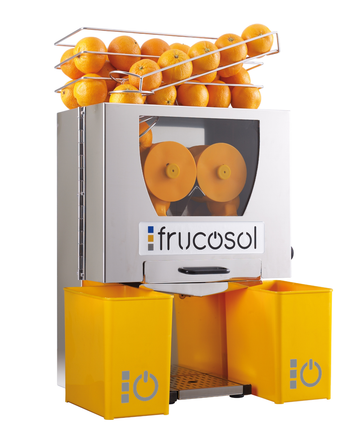 Frucosol F50 – detaliu sistem stoarcere citrice cu presiune controlata, suc extras fara contact cu coaja, calitate constanta la fiecare pahar